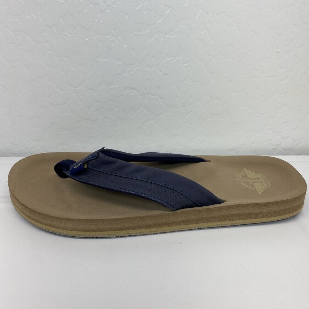 Dockers Premium Navy Blue Flip Flops Men’s Size M (8-9) Comfort NEW